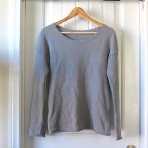 Gap Women's Knitted Crew Sweater Grey Size Small
